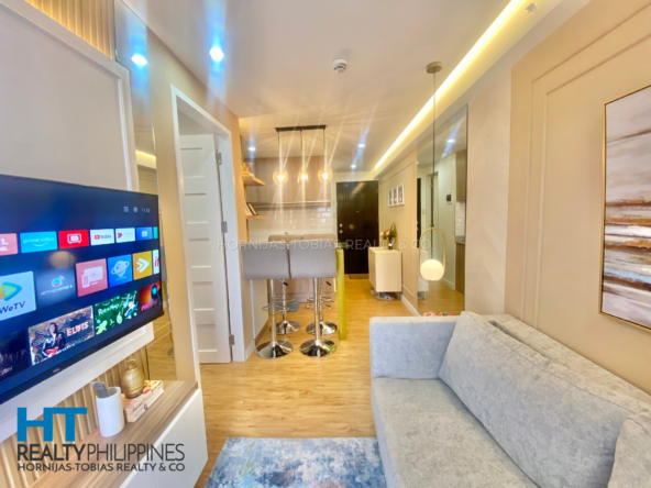 Living Area - 1BR Fully Furnished Condo Arezzo Place Davao