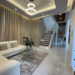 Living Area and Stairs - Fully Furnished 4 Bedroom House for Sale in Woodridge Park Maa Davao City