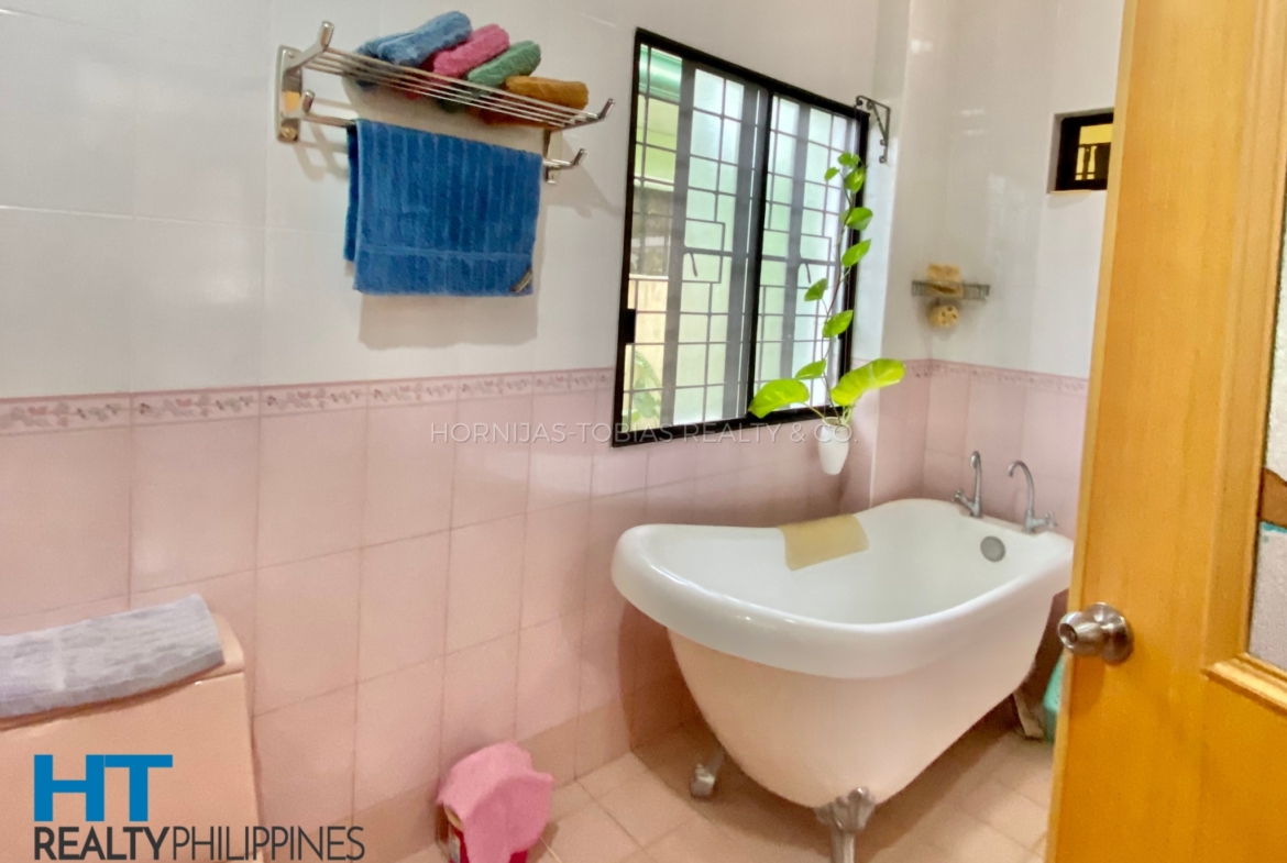 Bathroom with Bath tub - Two Storey House Spacious 613 SQM Lot in Exclusive and Family Friendly Community in Matina, Davao City