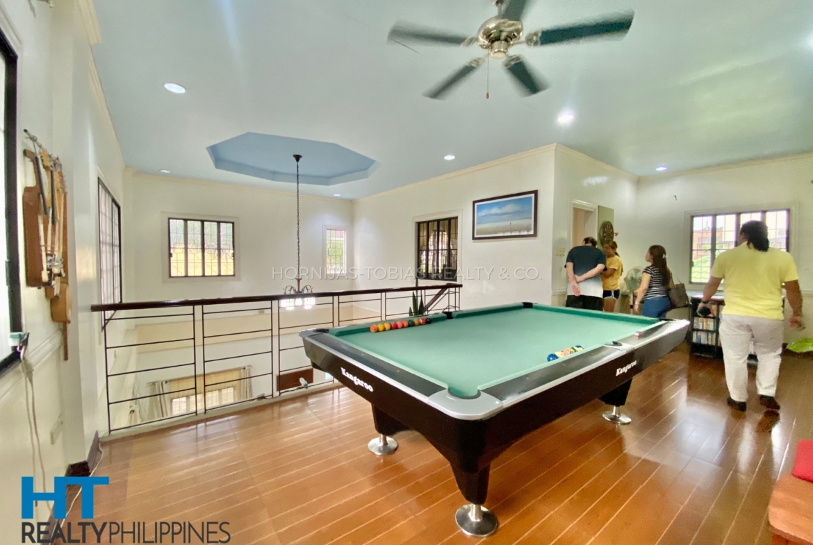 Family are with pool table - Two Storey House Spacious 613 SQM Lot in Exclusive and Family Friendly Community in Matina, Davao City