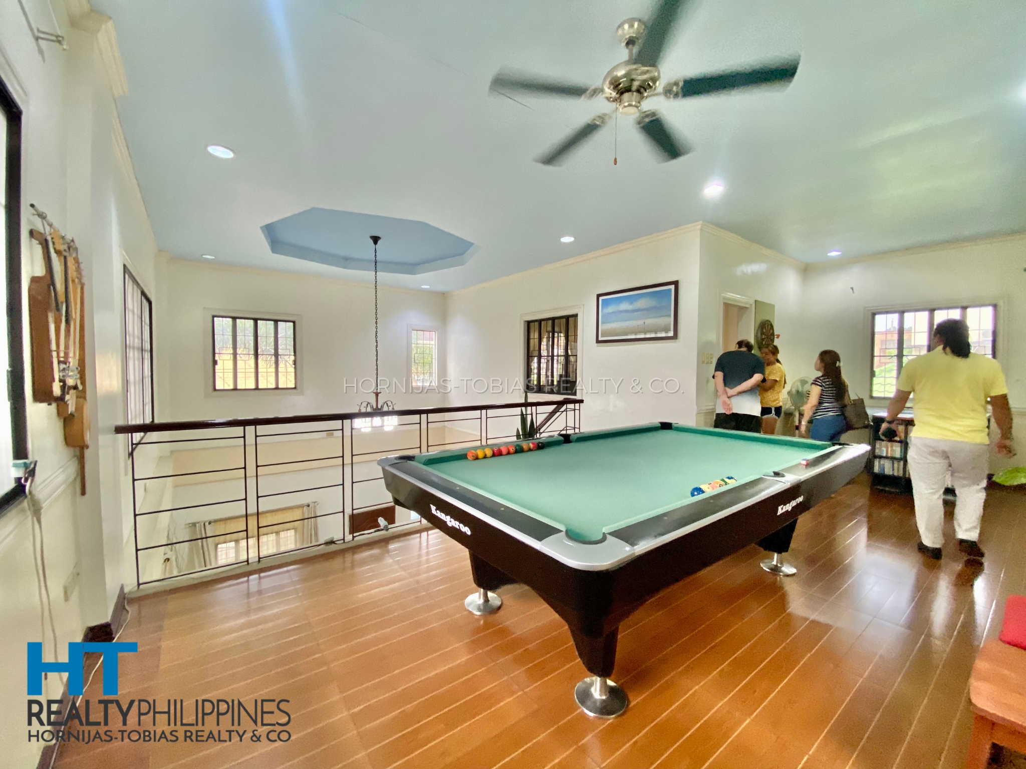 Family are with pool table - Two Storey House Spacious 613 SQM Lot in Exclusive and Family Friendly Community in Matina, Davao City