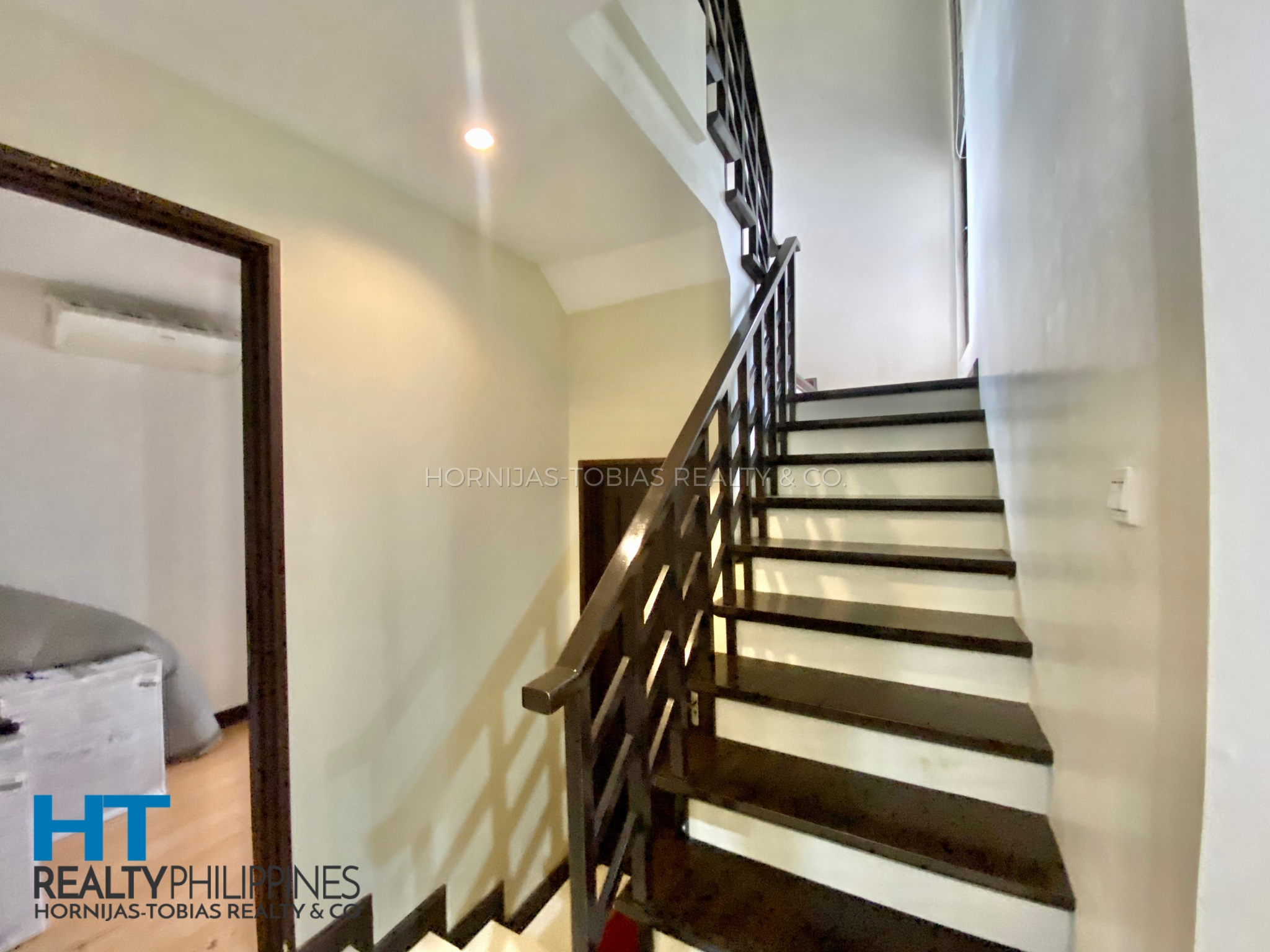 Stairs - Corner house and lot with 4 bedrooms and 3 bathrooms furnished for sale in Twin Palms, Ma-a, Davao City