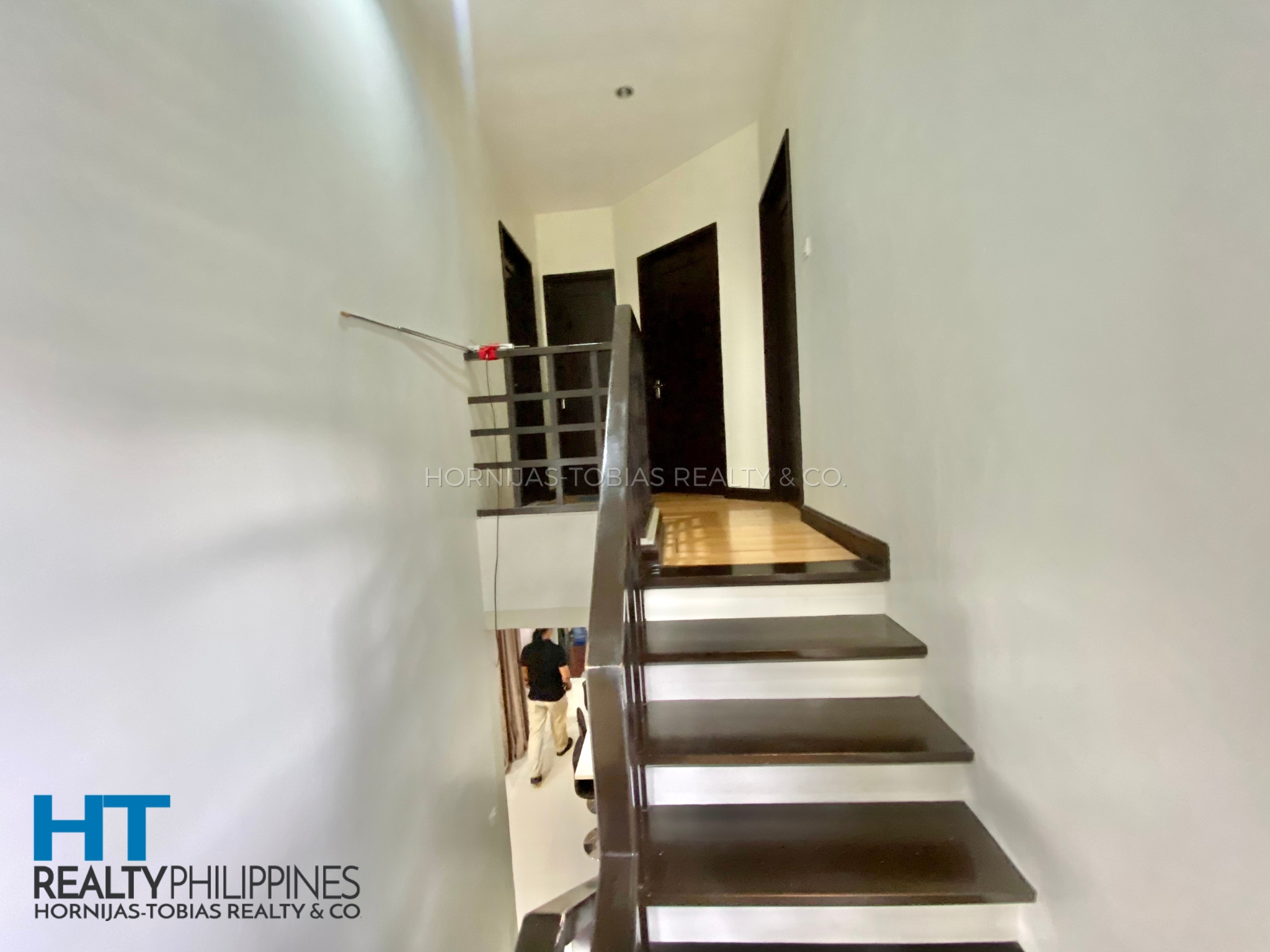 Stairs - Corner house and lot with 4 bedrooms and 3 bathrooms furnished for sale in Twin Palms, Ma-a, Davao City