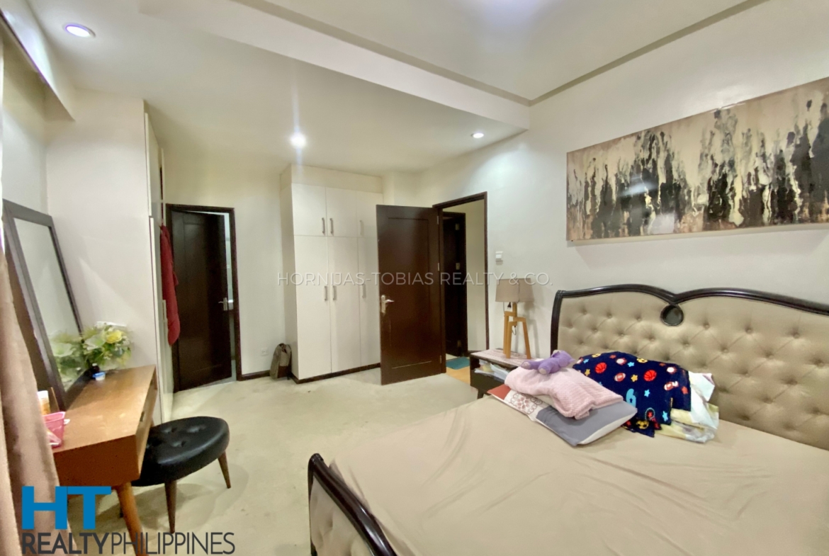 Master Bedroom - Corner house and lot with 4 bedrooms and 3 bathrooms furnished for sale in Twin Palms, Ma-a, Davao City