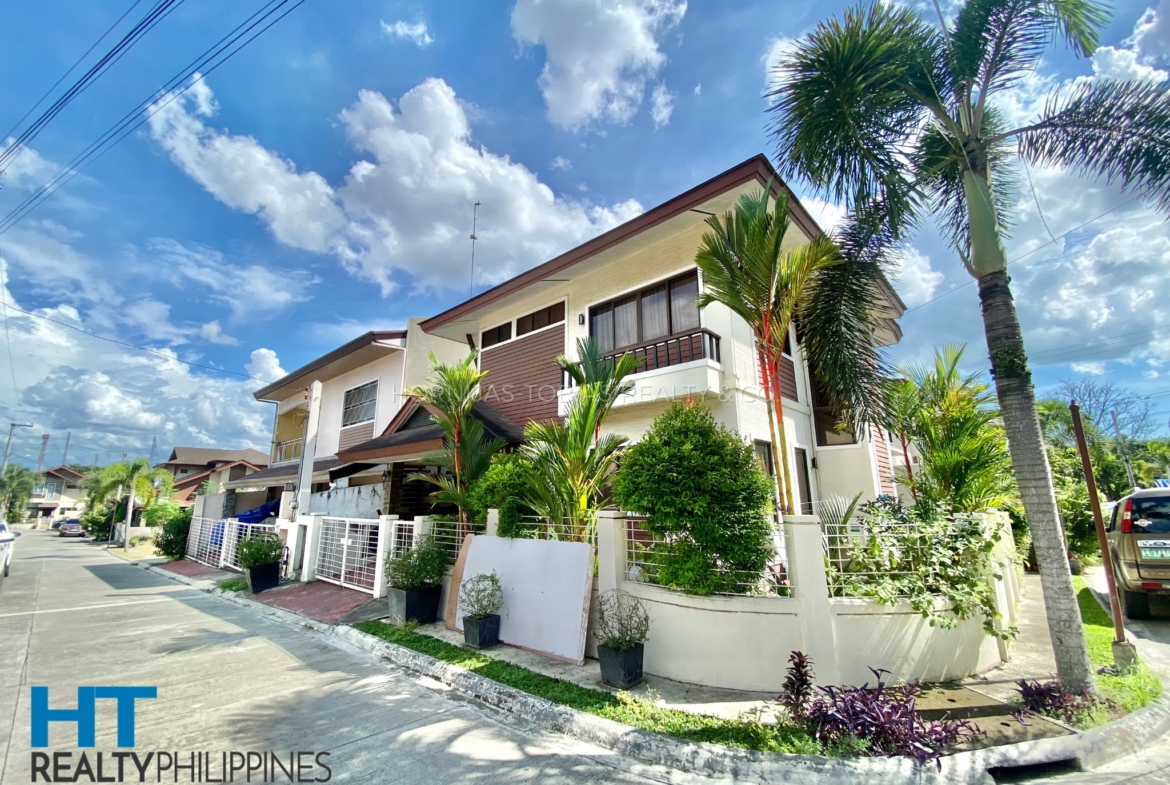 Side - Corner house and lot with 4 bedrooms and 3 bathrooms furnished for sale in Twin Palms, Ma-a, Davao City