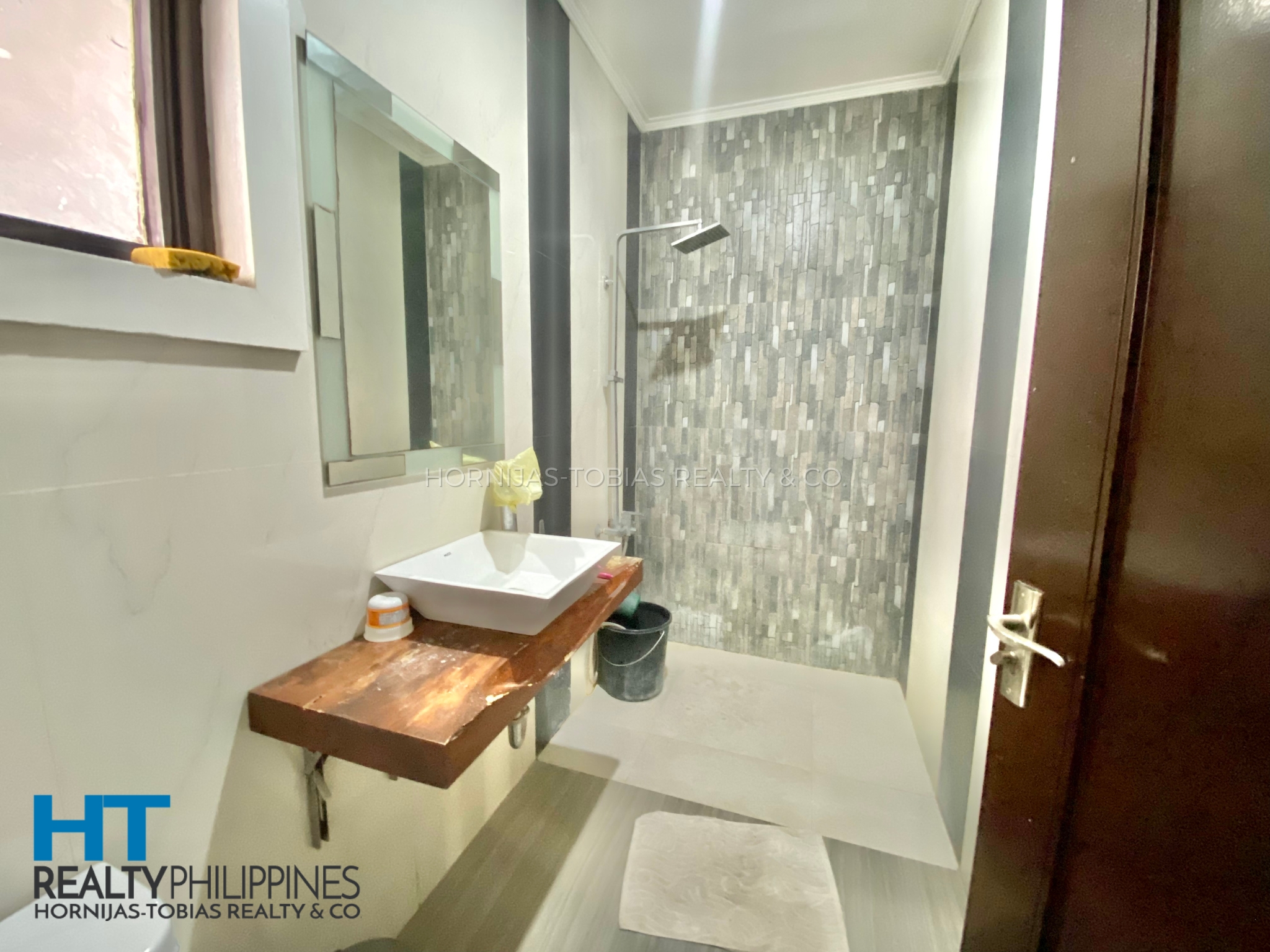 Master bathroom - Corner house and lot with 4 bedrooms and 3 bathrooms furnished for sale in Twin Palms, Ma-a, Davao City