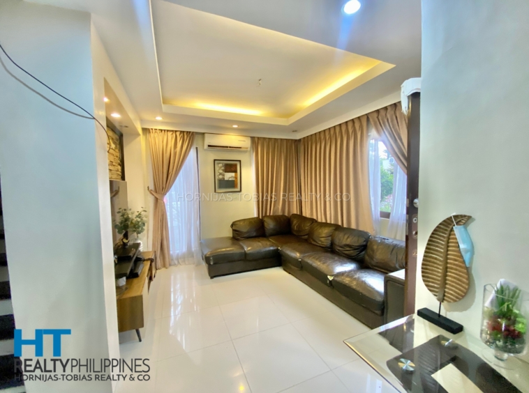 Living room - Corner house and lot with 4 bedrooms and 3 bathrooms furnished for sale in Twin Palms, Ma-a, Davao City