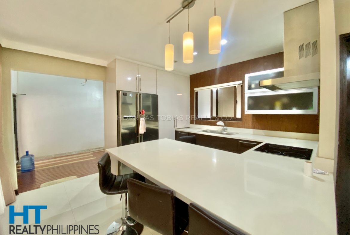 Kitchen - Corner house and lot with 4 bedrooms and 3 bathrooms furnished for sale in Twin Palms, Ma-a, Davao City