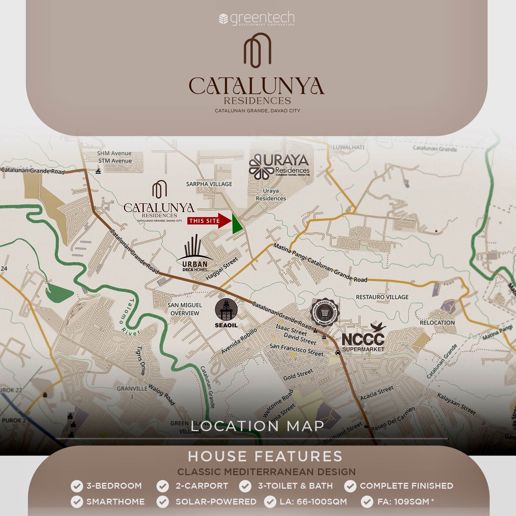 Catalunya Residences Catalunan Grande Davao City - Location Map